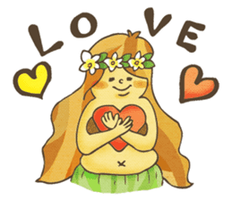 Hawaiian Girl -Pluplumeria- sticker #8941352