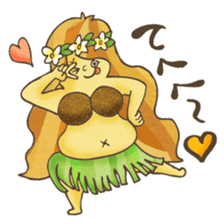 Hawaiian Girl -Pluplumeria- sticker #8941354
