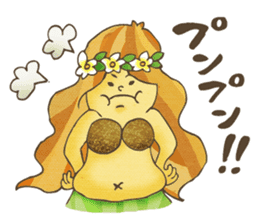Hawaiian Girl -Pluplumeria- sticker #8941355