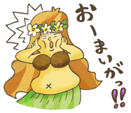 Hawaiian Girl -Pluplumeria- sticker #8941356