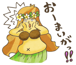 Hawaiian Girl -Pluplumeria- sticker #8941356