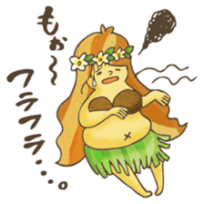 Hawaiian Girl -Pluplumeria- sticker #8941358