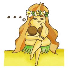 Hawaiian Girl -Pluplumeria- sticker #8941359