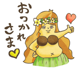 Hawaiian Girl -Pluplumeria- sticker #8941360