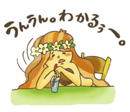 Hawaiian Girl -Pluplumeria- sticker #8941362