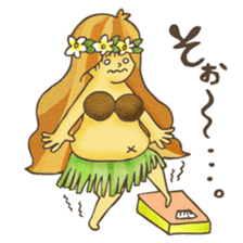 Hawaiian Girl -Pluplumeria- sticker #8941366