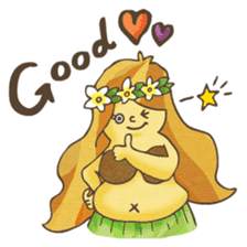 Hawaiian Girl -Pluplumeria- sticker #8941369