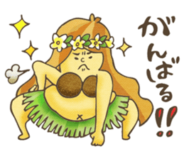 Hawaiian Girl -Pluplumeria- sticker #8941371