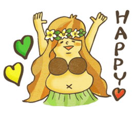 Hawaiian Girl -Pluplumeria- sticker #8941372