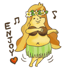 Hawaiian Girl -Pluplumeria- sticker #8941374