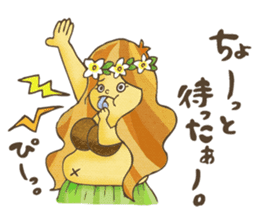Hawaiian Girl -Pluplumeria- sticker #8941380
