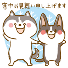 Siberian Husky and Welsh Corgi sticker #8941955