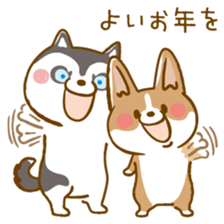 Siberian Husky and Welsh Corgi sticker #8941956
