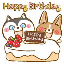 Siberian Husky and Welsh Corgi sticker #8941968