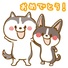 Siberian Husky and Welsh Corgi sticker #8941974