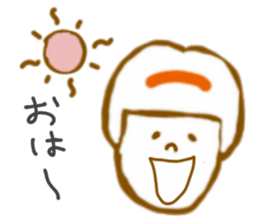 Emotions girl's face sticker #8942266