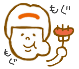 Emotions girl's face sticker #8942267