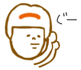 Emotions girl's face sticker #8942268