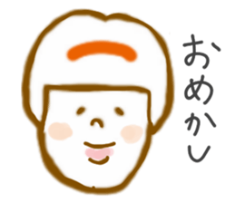 Emotions girl's face sticker #8942269