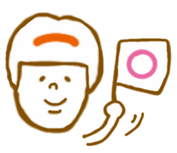 Emotions girl's face sticker #8942271