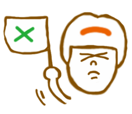 Emotions girl's face sticker #8942272