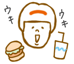 Emotions girl's face sticker #8942274