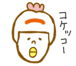 Emotions girl's face sticker #8942276