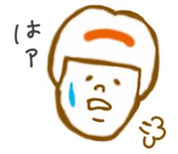 Emotions girl's face sticker #8942278