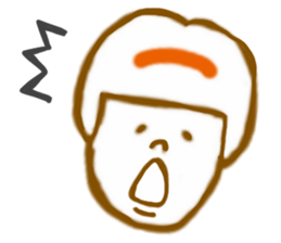 Emotions girl's face sticker #8942281