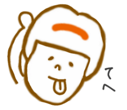 Emotions girl's face sticker #8942282