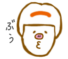 Emotions girl's face sticker #8942285