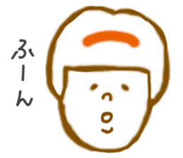 Emotions girl's face sticker #8942291