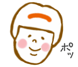 Emotions girl's face sticker #8942293