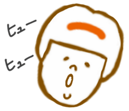 Emotions girl's face sticker #8942295