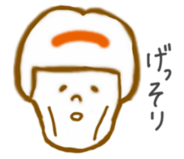 Emotions girl's face sticker #8942298