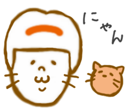 Emotions girl's face sticker #8942299