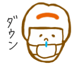 Emotions girl's face sticker #8942302