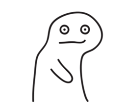 White Little Man 3 - Stare At YOU sticker #8942306