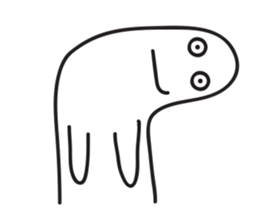 White Little Man 3 - Stare At YOU sticker #8942307