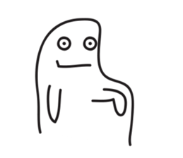 White Little Man 3 - Stare At YOU sticker #8942319