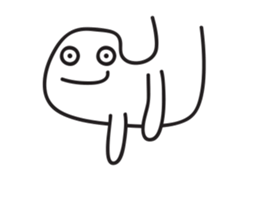 White Little Man 3 - Stare At YOU sticker #8942325