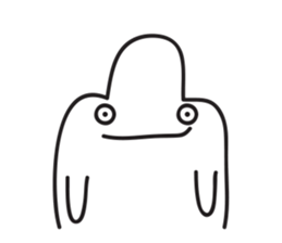 White Little Man 3 - Stare At YOU sticker #8942330