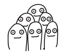 White Little Man 3 - Stare At YOU sticker #8942343