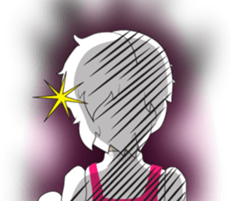 Cartoon Girl anime drawing v.update sticker #8942447