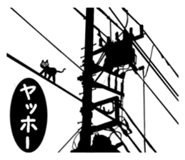 Use? Black cat silhouette stickers sticker #8942944