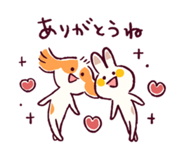 Cavalier & Rabbit & Bird sticker #8943680