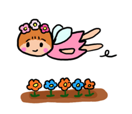 Popochan of the fairy of the flower 2 sticker #8946515
