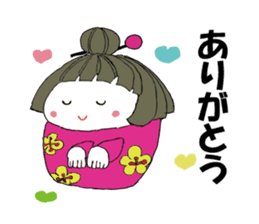 Cute Japanese doll sticker #8949428