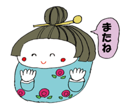 Cute Japanese doll sticker #8949429