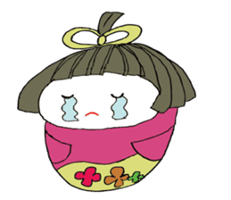 Cute Japanese doll sticker #8949430